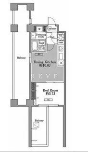 メゾン・ド・コリーヌ市ヶ谷【5階】の間取り