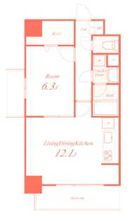 グランディール湘南【5階】の間取り
