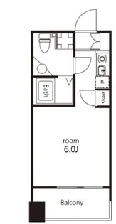 クレジデンス神谷町【9階】の間取り