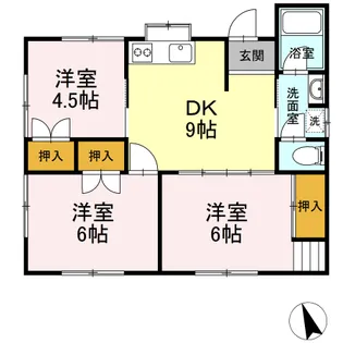 熊本県山鹿市鹿校通4【一戸建】の間取り