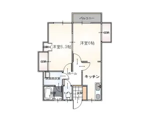 竹中ハイツ【1階】の間取り