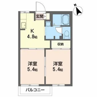 コーポ・オアシス【2階】の間取り