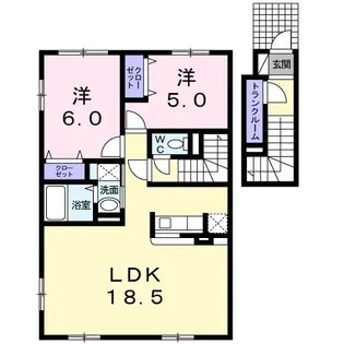 クレイトンアベニュー【2階】の間取り
