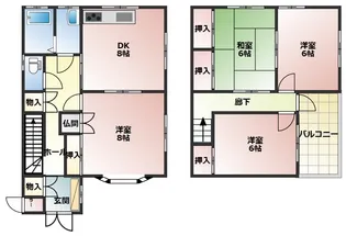 宮城県石巻市住吉町2【一戸建】の間取り