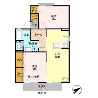 サンセジュール【2階】の間取り