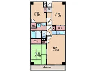 サンライフ松谷【3階】の間取り