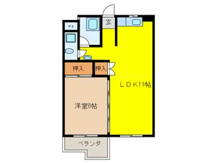 シェイーネマツノ南棟【3階】の間取り