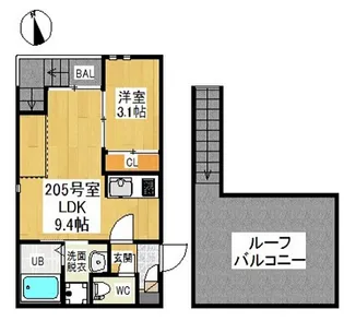 Grandtic Residence堀田(グランティックレジデンス)【2階】の間取り