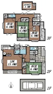 神奈川県横浜市泉区中田東1【一戸建】の間取り