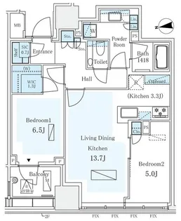 パークコートザ・三番町ハウス【6階】の間取り