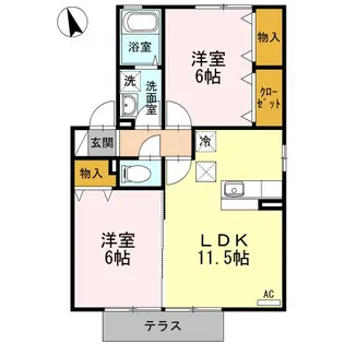 ガーデンハイツ都【1階】の間取り