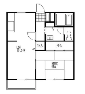ロイヤルシティーA【2階】の間取り