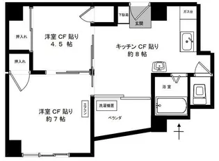 清澄マンション【8階】の間取り