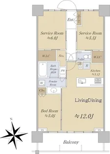 シティテラス杉並方南町サウス【7階】の間取り