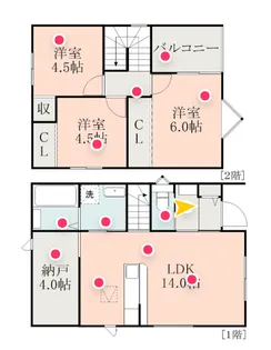 熊本県熊本市北区鶴羽田4【一戸建】の間取り