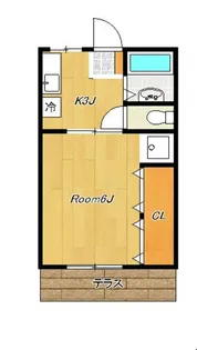 リバーサイドハイツ西村B棟【1階】の間取り
