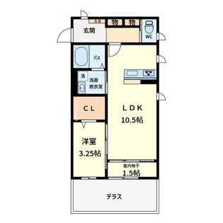 ブランニューディ【1階】の間取り