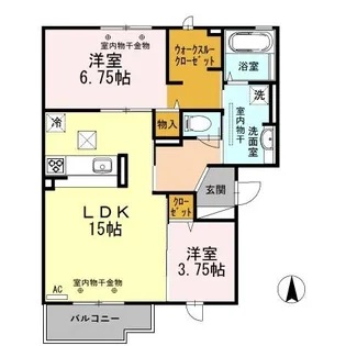 ベラ ルーナA【1階】の間取り