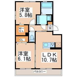 メゾン・ド・平田【1階】の間取り
