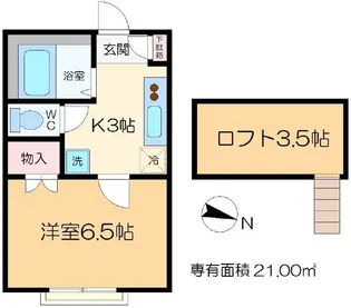 ピュアボナール新堀【2階】の間取り