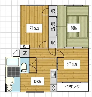 アグリーン東田中【2階】の間取り