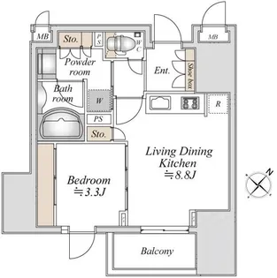 La Douceur巣鴨【3階】の間取り