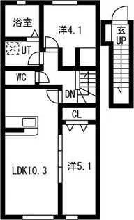 EQUUS(エクウス)B【2階】の間取り