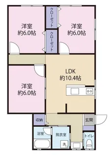 クロノス宿河原【2階】の間取り