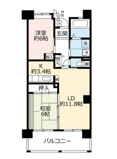 URHAT神戸・脇の浜【11階】の間取り