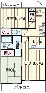 シティーガーデン善進本町【5階】の間取り