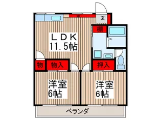 ピュアおのざわ【2階】の間取り