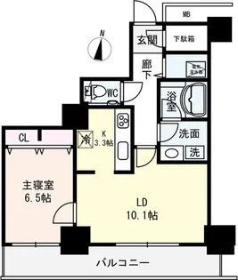 8・3スクエアディーグラフォート札幌ステーションタワー【6階】の間取り