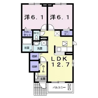 アッソラートII【1階】の間取り
