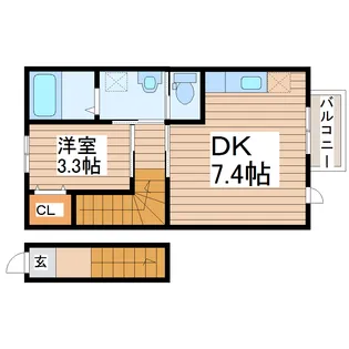ラクラス小松島【2階】の間取り