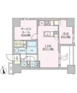 ザ・レジデンス三ノ輪【11階】の間取り