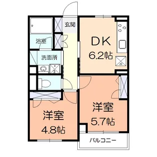 沢喜ハイツ【2階】の間取り