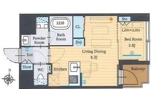 パークルール恵比寿【5階】の間取り
