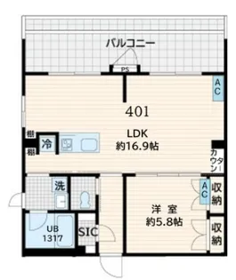 Fullea恵比寿【3階】の間取り