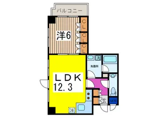 ドゥーエ日本橋【5階】の間取り