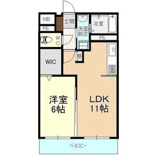 ムゲンハイツ下戸祭【2階】の間取り