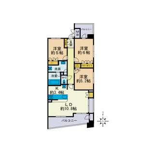 D’グラフォート本厚木コアレジデンス【11階】の間取り