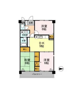 サニーヒルズK【3階】の間取り