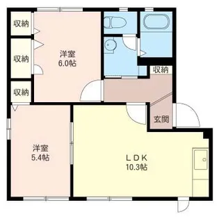 グランドルフE【2階】の間取り