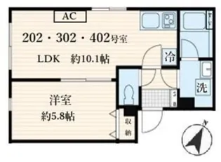 ALATO菊川【2階】の間取り