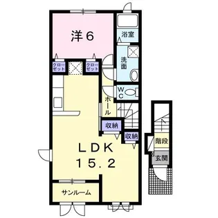 グレイスルームII【2階】の間取り