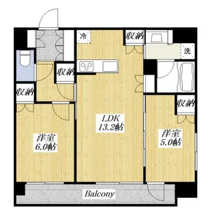 レ・ジェイドサザンゲート豊田【7階】の間取り