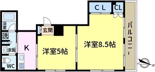 シエルコート新小岩【2階】の間取り