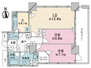 キャナルワーフタワーズEAST【5階】の間取り