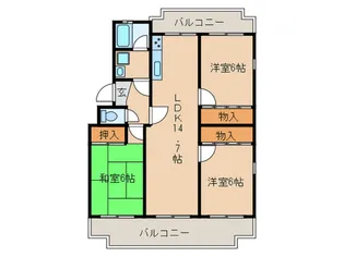ヴィラ・フロ-ラ【3階】の間取り
