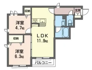 ルブラン【1階】の間取り